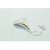 925 Sterling silver Pendant Stamped Pearl Gemstone shell shape 1.6 inch